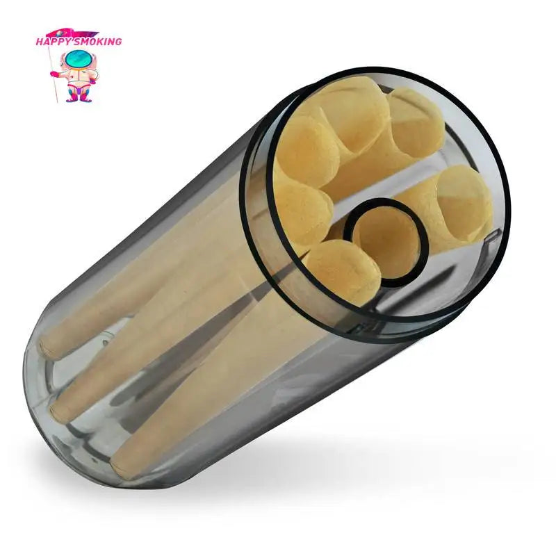 Mini Manual Joint Roller Maker Plastic with Cone Holder 4-Layer Tobacco Grinder Cigarette Rolling Horn Tube Smoke Cutter Tools
